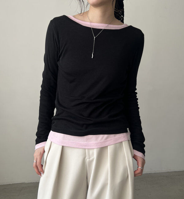  「ボートネックシアーロンT」|Tシャツ・カットソー|