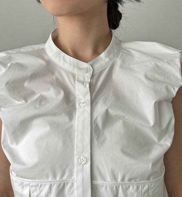  「【着映えトップス】ホックデザインノースリシャツ」|シャツ・ブラウス|