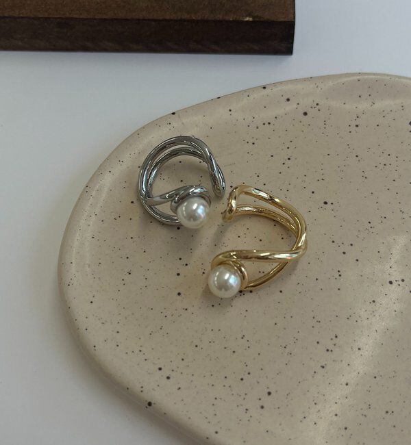  「〈GOLDY/ゴールディ〉ドロップパールリング」|リング|