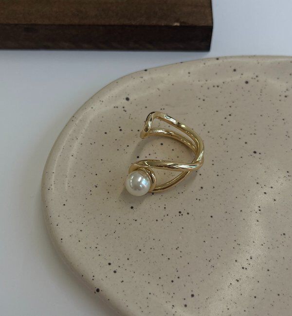  「〈GOLDY/ゴールディ〉ドロップパールリング」|リング|