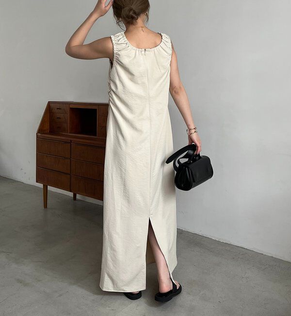  「【低身長サイズあり】ギャザードレープワンピース」|ワンピース|