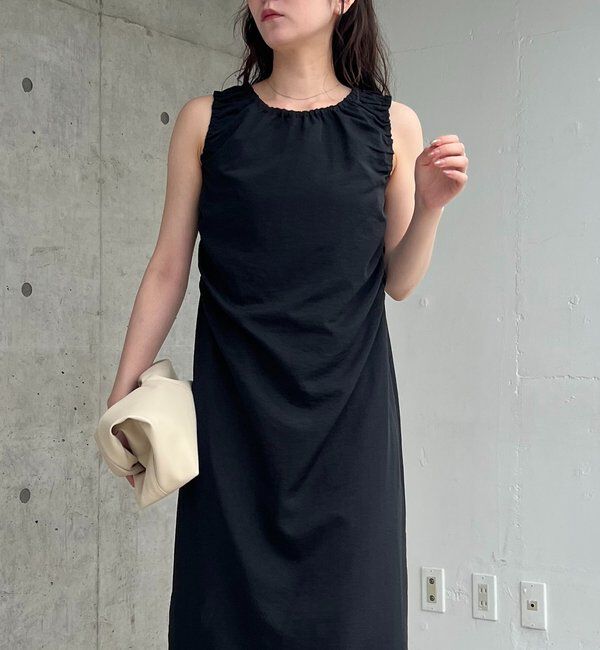  「【低身長サイズあり】ギャザードレープワンピース」|ワンピース|