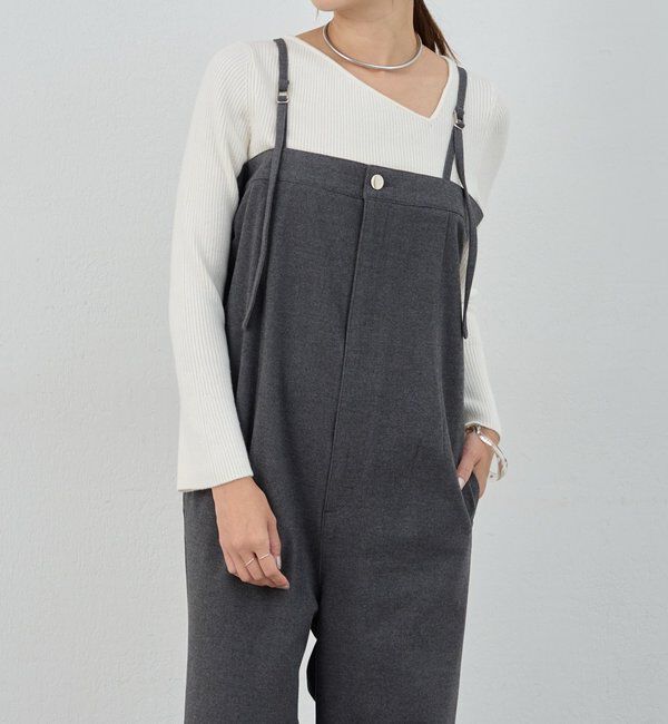  「ストレートラインサロペット」|オールインワン|