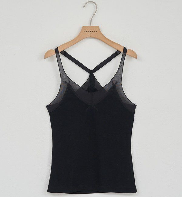  「【26SS予約】シアードッキングキャミソール」|キャミソール|ブラック