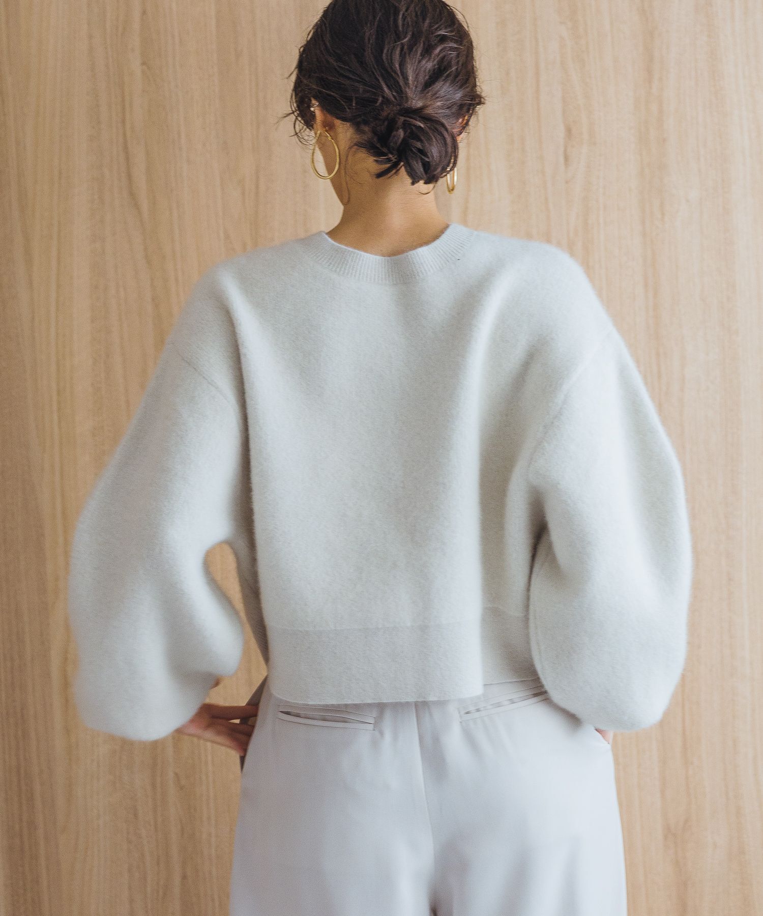 A part by 「【洗える・前後2WAY】チャイニーズラクーンショートカーディガン」|ニット・セーター|