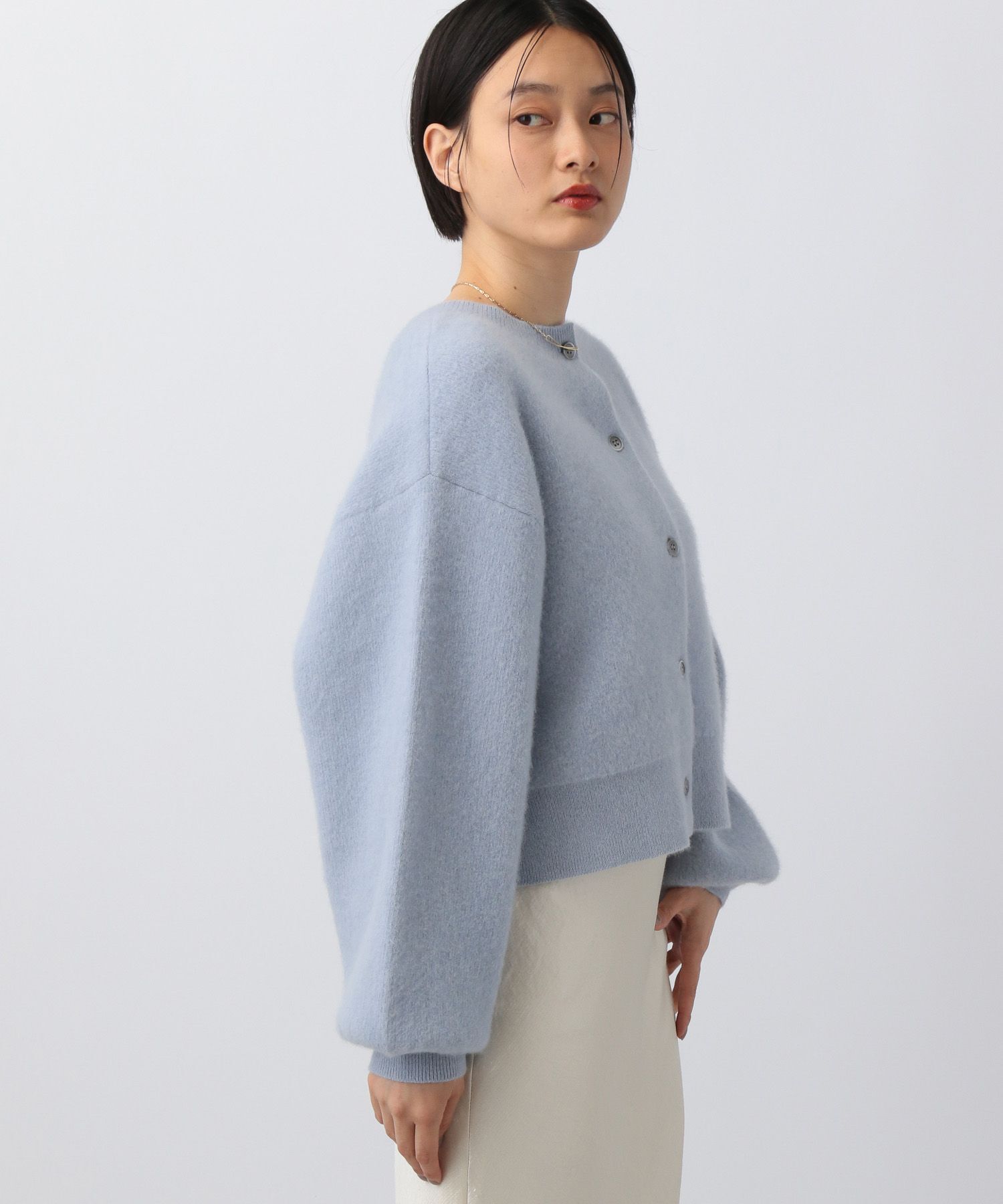 A part by 「【洗える・前後2WAY】チャイニーズラクーンショートカーディガン」|ニット・セーター|
