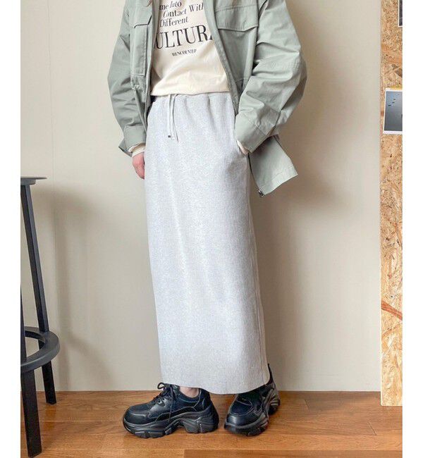 LOWRYS FARM「カットリブタイトスカート」|スカート|GRY2