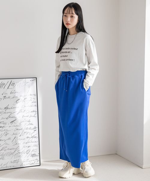 LOWRYS FARM「カットリブタイトスカート」|スカート|