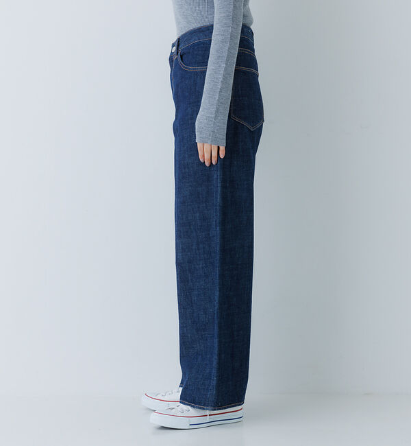 collex「定番人気！美シルエット　セミワイドデニムパンツ」|デニム|
