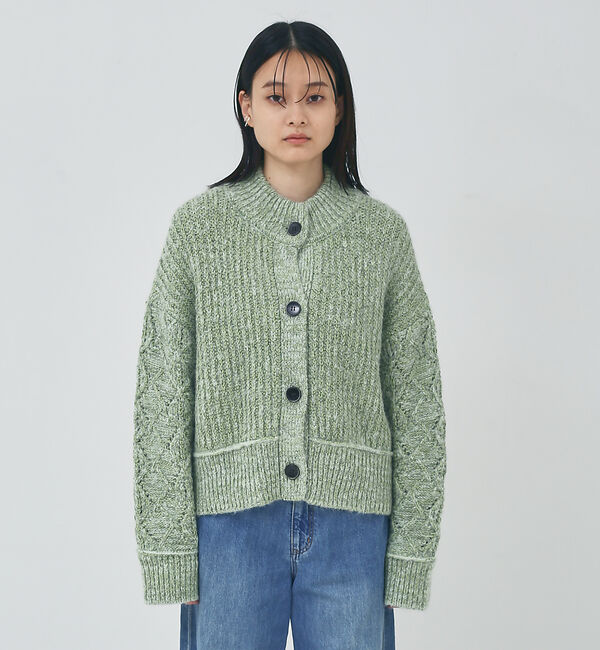 collex「ミックスヤーンボックスショートカーディガン」|カーディガン|