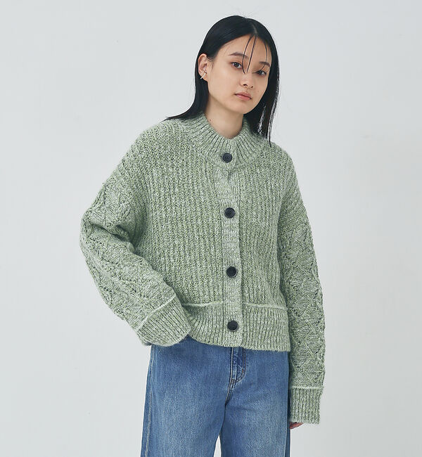 collex「ミックスヤーンボックスショートカーディガン」|カーディガン|