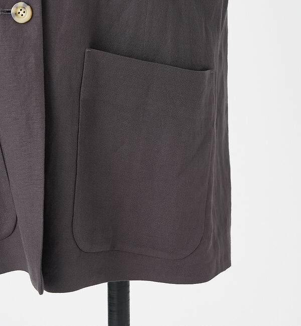 collex「【手洗い可】リネン混 イージークロス Vネックジレ」|ベスト・ジレ|