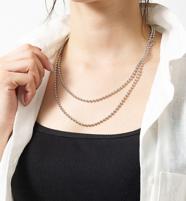 collex「【dignif】【金属アレルギー対応】 ボールチェーンネックレス3mm」|ネックレス|