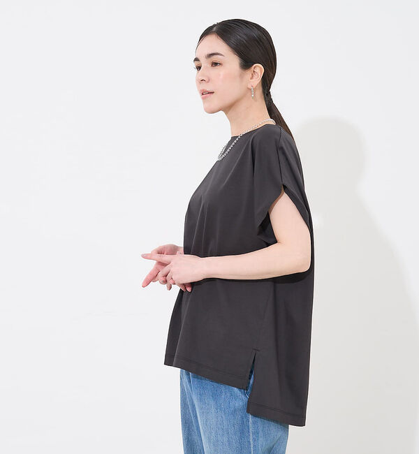 collex「【接触冷感・UVカット】コンパクトクールフレンチスリーブチュニック」|Tシャツ・カットソー|