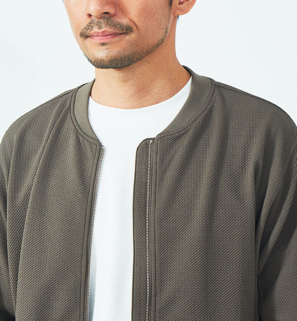 ABAHOUSE「フクレジャガード ジップ ブルゾン」|ブルゾン・スタジャン|