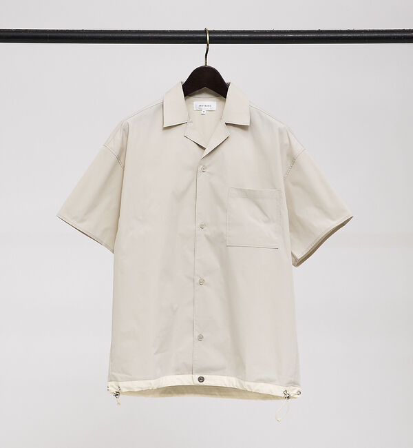 ABAHOUSE「【裾バイカラー】オープンカラー シャツブルゾン」|シャツ・ブラウス|グレージュ