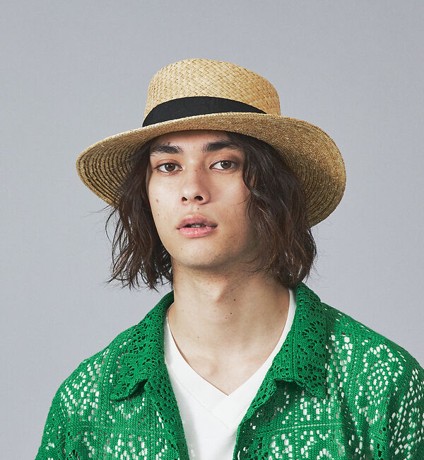 ABAHOUSE「【RUBEN/ルーベン】NATURAL BOWTER HAT/カンカン帽」|その他|