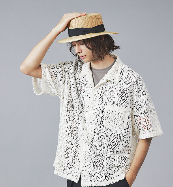 ABAHOUSE「【RUBEN/ルーベン】NATURAL BOWTER HAT/カンカン帽」|その他|