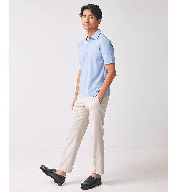 ABAHOUSE「【ブルー＆イエロー】ソロストレッチ リネン テーパード パンツ / スラックス」|その他|