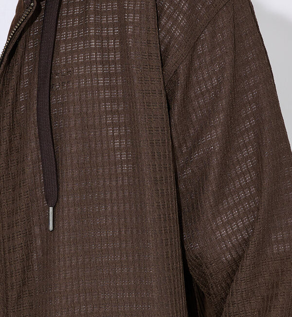 ABAHOUSE「【ブロック柄】ストレッチ シアーパーカー」|パーカー|