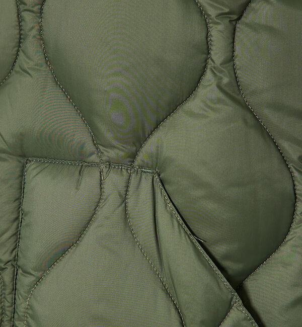 ABAHOUSE「【TAION/タイオン】ミリタリー VネックWジップ ダウンベスト-ソフトシェル」|ダウン|