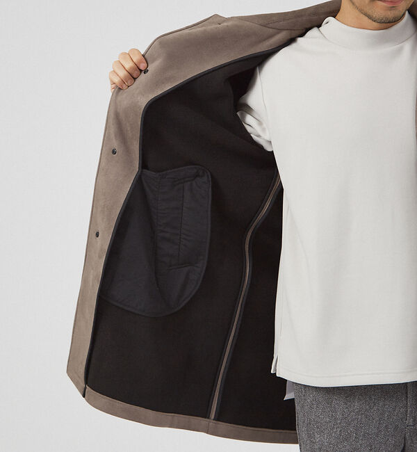 ABAHOUSE「【ネオスエード】フリース ステンカラーコート」|ステンカラーコート|