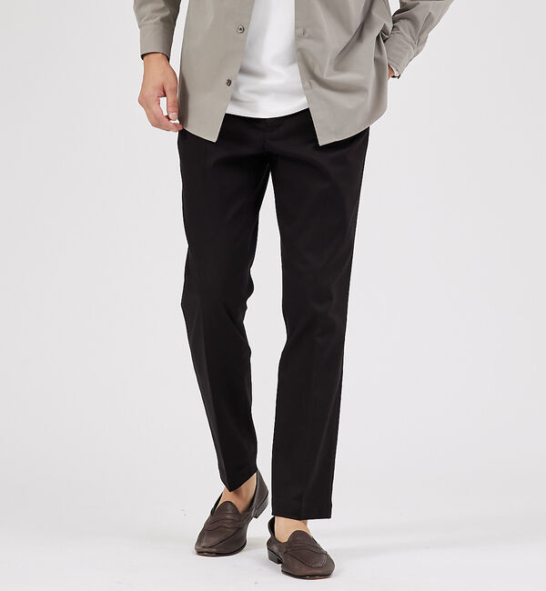 ABAHOUSE「【一部店舗＋WEB限定】定番 ツイル ストレッチ スリムフィット イージー チノ」|チノ|ブラック