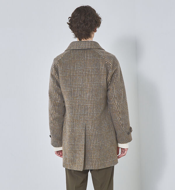 ABAHOUSE「【MANTECO】チェック柄 ウール ショールカラー ハーフコート / チェスタ」|その他|