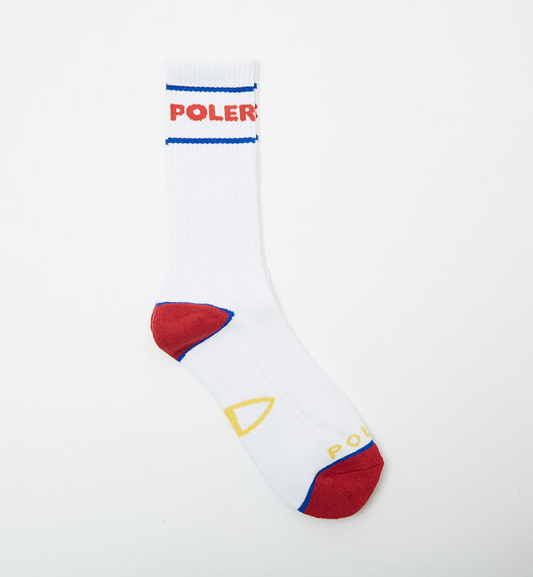 ABAHOUSE「【POLeR / ポーラー】ロゴ スケートソックス」|ソックス|ホワイト系その他1