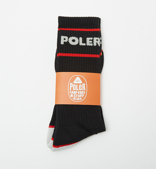 ABAHOUSE「【POLeR / ポーラー】ロゴ スケートソックス」|ソックス|
