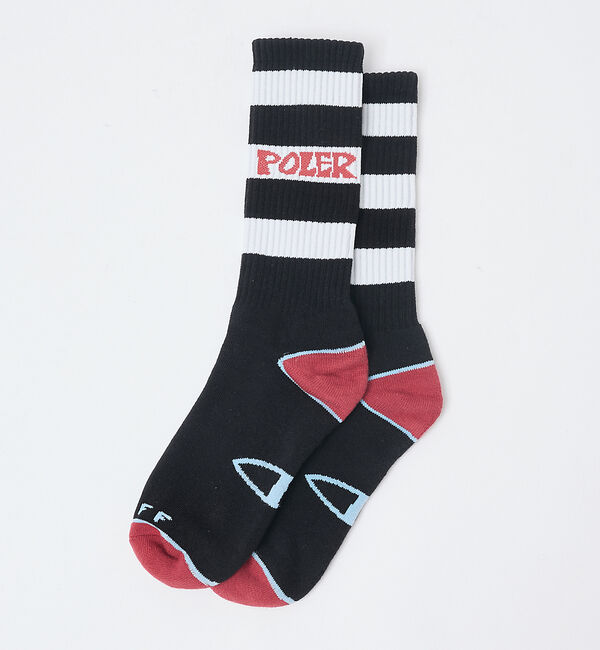 ABAHOUSE「【POLeR / ポーラー】ロゴ スケートソックス」|ソックス|