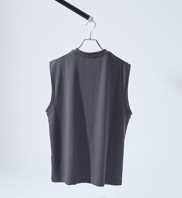 ABAHOUSE「【ストレッチテレコ】ノースリーブ クルーネック Tシャツ / タンクトップ」|キャミソール|