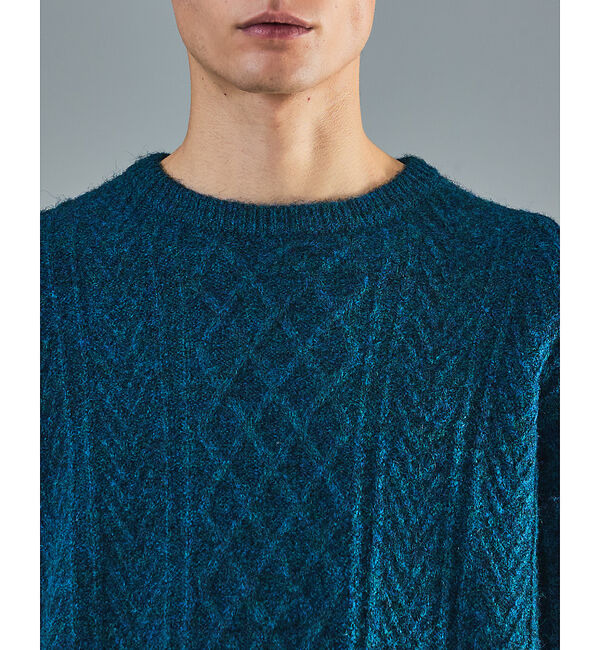 ABAHOUSE「WOOL MIX メランジシャギー アランニット【予約】」|ニット・セーター|