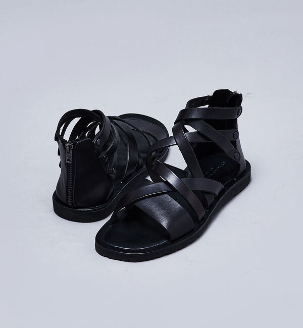 alfredoBANNISTER「マルチクロス グラディエーターサンダル」|サンダル|ブラック