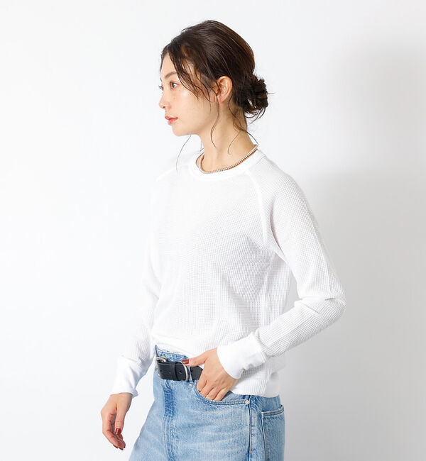 Rouge vif「【JEMORGAN / ジェーイーモーガン】ワッフルラグランロンＴ / パック入」|Tシャツ・カットソー|