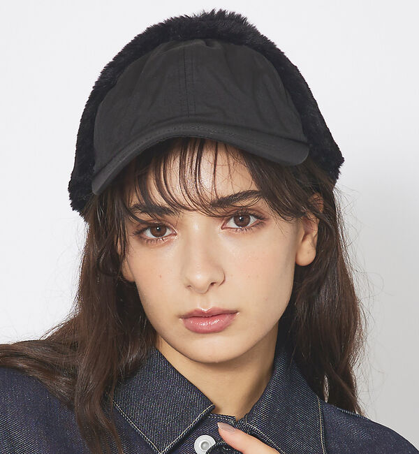 Rouge vif「【RUBEN】ナイロンイヤーカバーキャップ / 2WAY / RUS-6417」|その他|ブラック