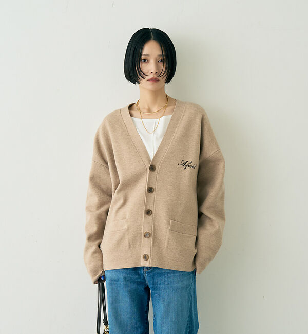 Rouge vif「【ST.JOHNS 3RD CLUB/セントジョンズサードクラブ】ロゴカーディガ」|カーディガン|