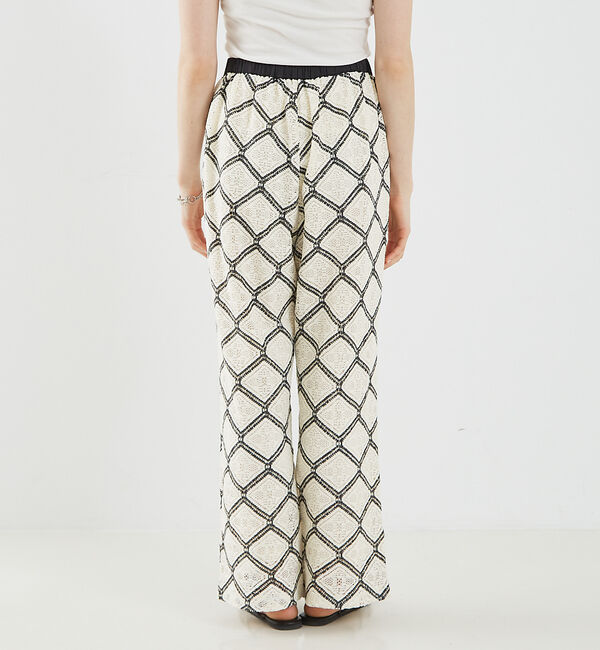 abahouse mavie「レースイージーストレートパンツ」|その他|