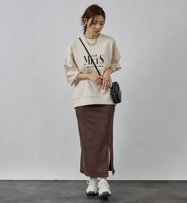 abahouse mavie「シルキーダンボールロゴプルオーバー」|スウェット・ジャージ|