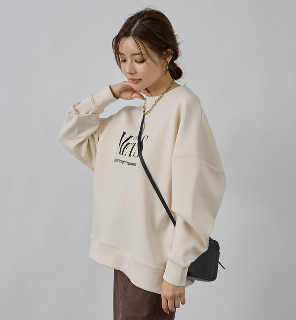 abahouse mavie「シルキーダンボールロゴプルオーバー」|スウェット・ジャージ|