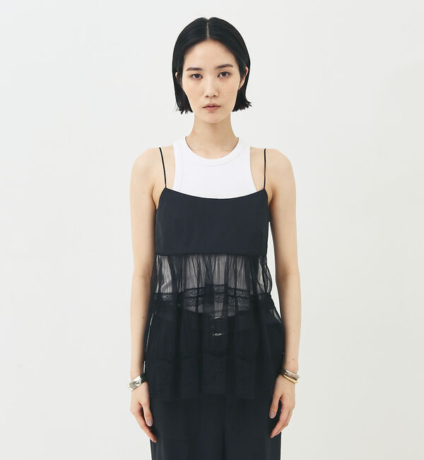 The Store by C' 「【COCUCA】プリーツチュールキャミソール」|キャミソール|