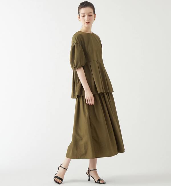 TIARA「ドロップショルダーペプラムブラウス」|シャツ・ブラウス|