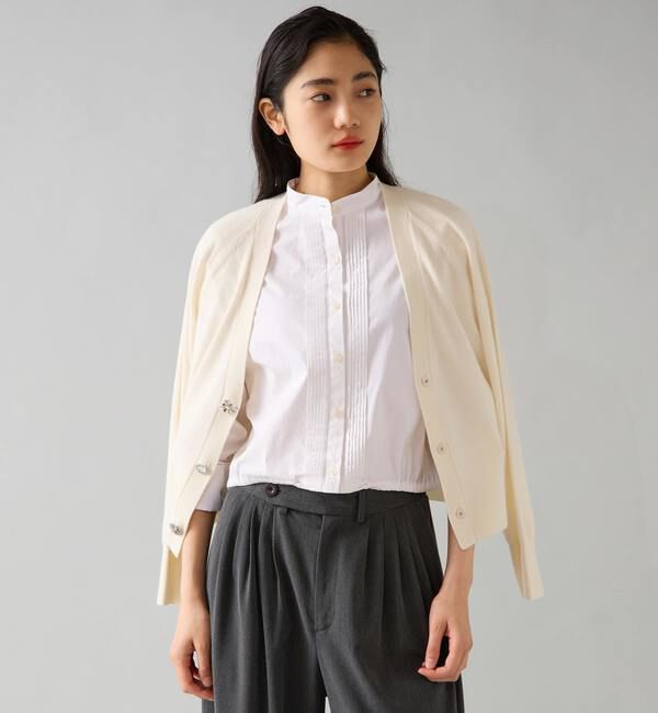 TIARA「クロップドバンドカラーシャツ」|シャツ・ブラウス|