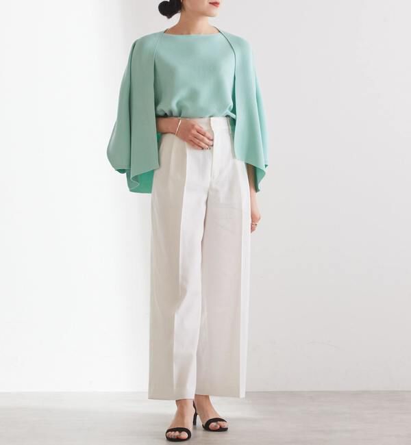 Liesse「リネン混センタープレスワイドパンツ（セットアップ対応可）」|その他|