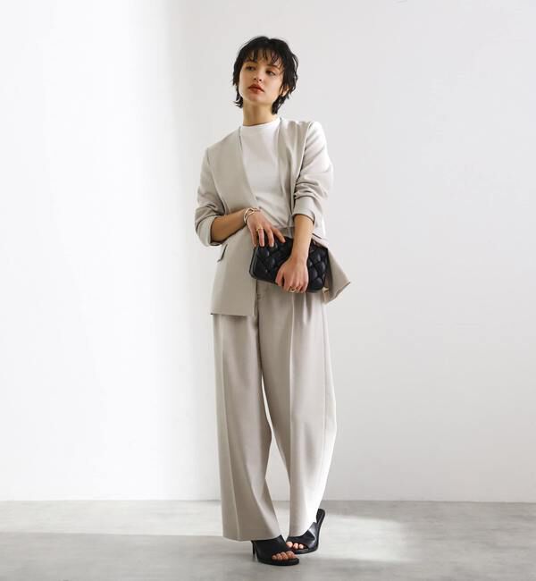 Liesse「リネン混センタープレスワイドパンツ（セットアップ対応可）」|その他|