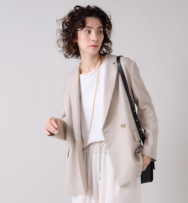 Liesse「テーラードジャケット」|その他|グレージュ