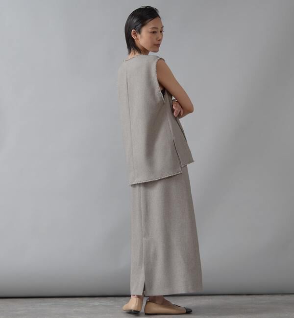 Liesse「Vネックフリンジベスト」|シャツ・ブラウス|