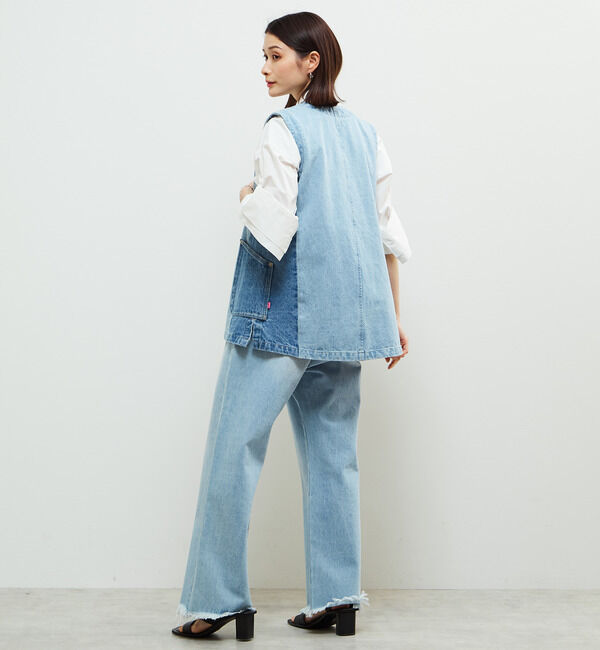 Soffitto「配色デニムベスト」|ベスト・ジレ|