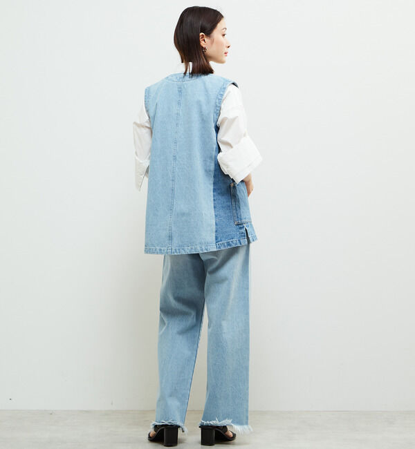 Soffitto「配色デニムベスト」|ベスト・ジレ|