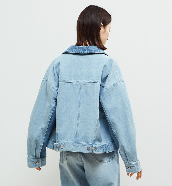 Soffitto「配色デニムブルゾン」|デニムジャケット|